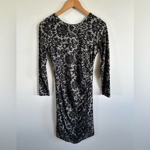 GANNI dress sheath gray floral women’s small